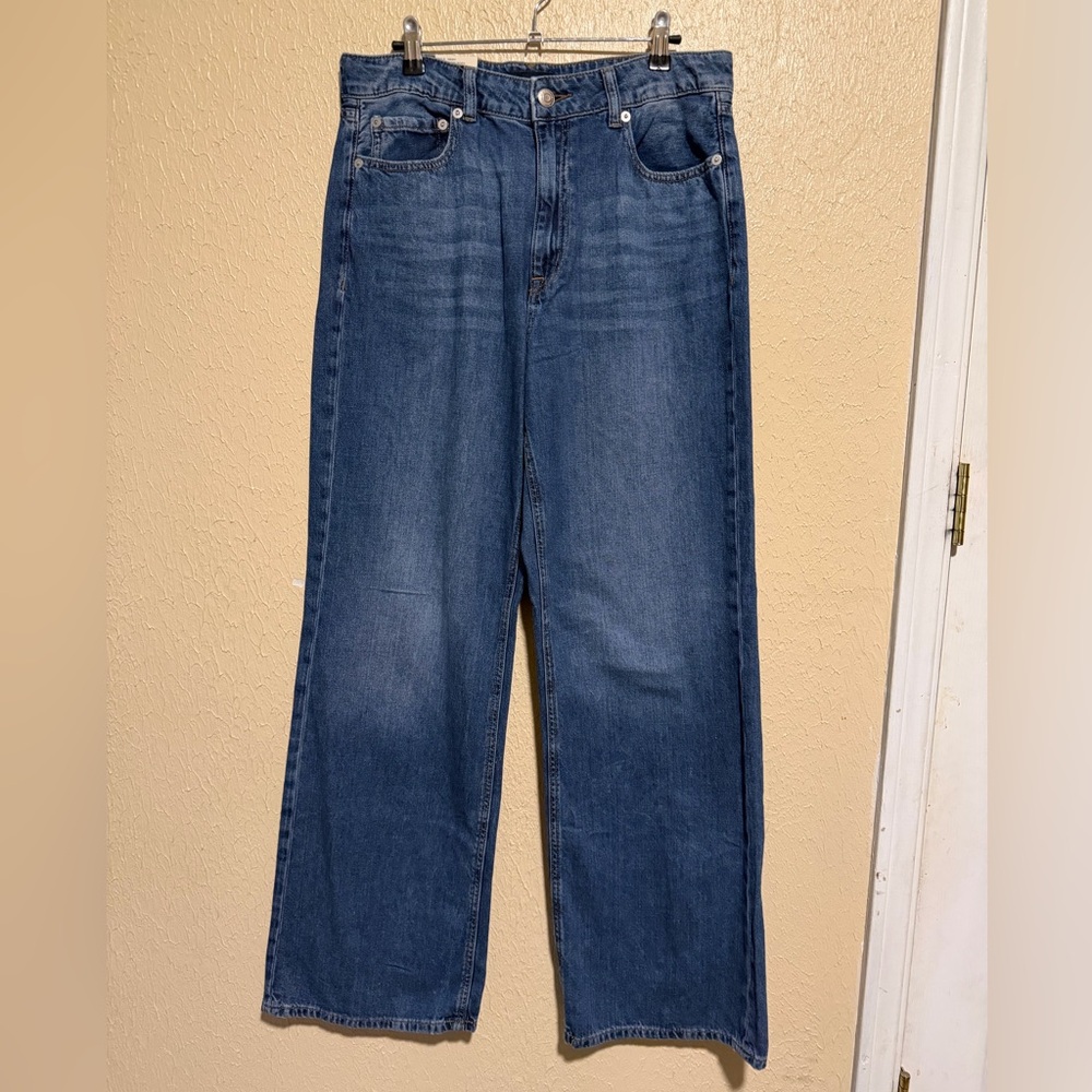 Aeropostale High Rise Wide Leg Jeans Size 10 New Baggy‎ Slouchy
